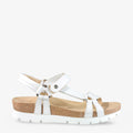 Sally Basics sandalias de piel con forro interior de piel. blanco