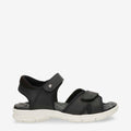 Sanders sandalias de piel con forro interior de lycra. negro