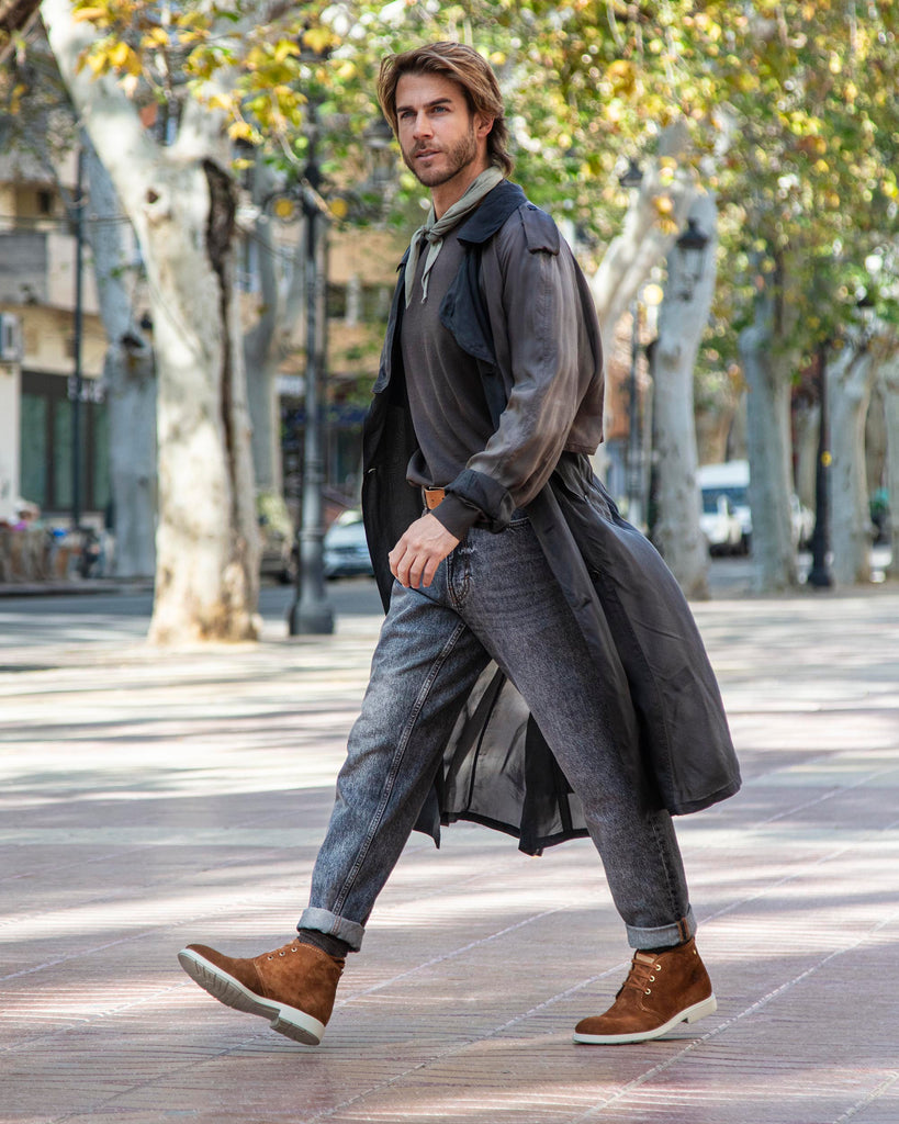 Bayron botines de piel con forro interior de piel. cuero