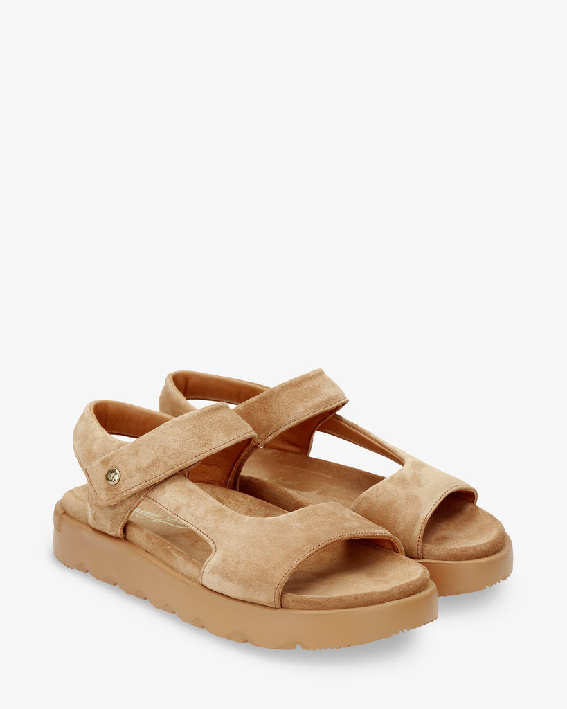 Bruna sandalias de piel con forro interior de piel. cuero