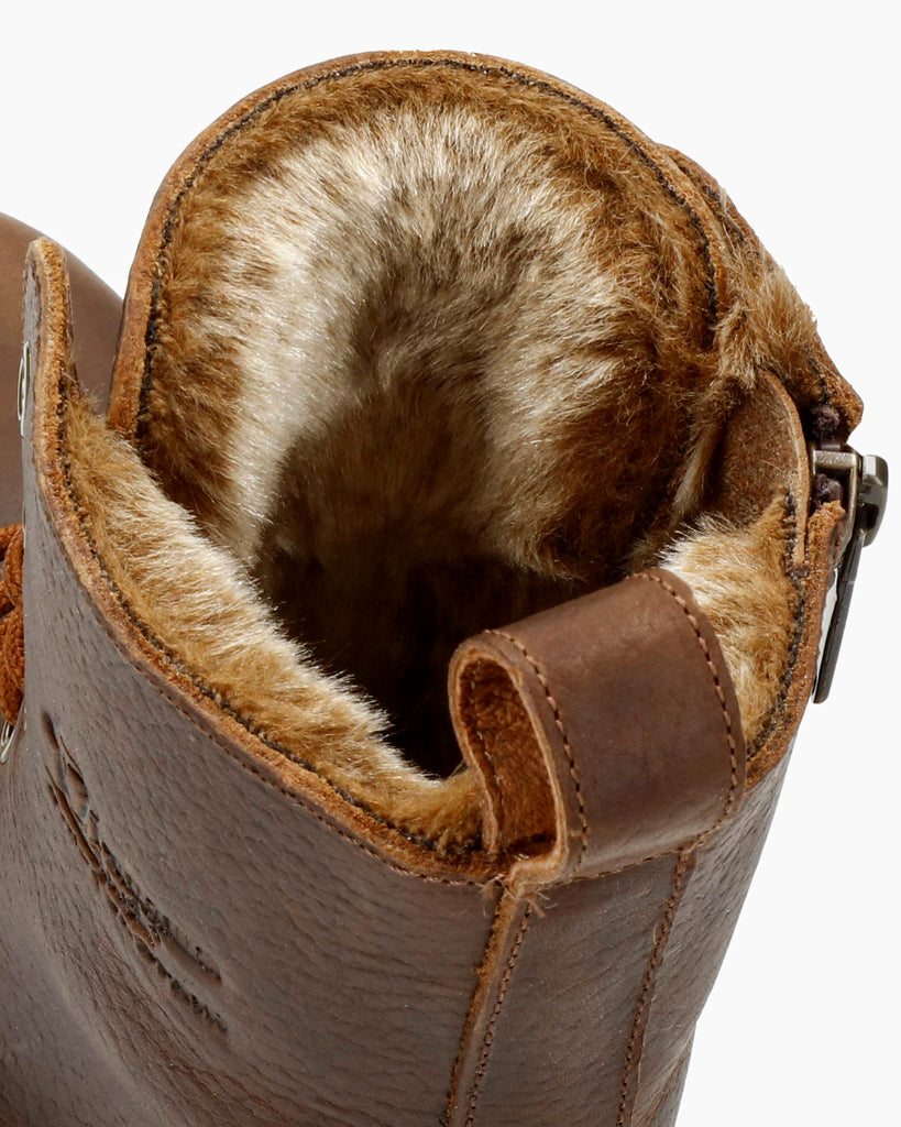 Frisia botas de piel con forro interior de pelo. cuero