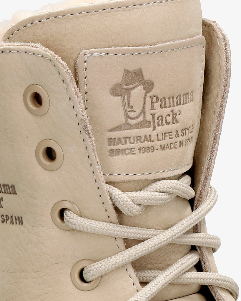 Frisia botas de piel con forro interior de pelo. crudo