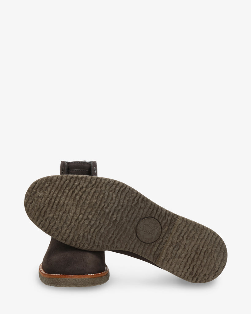 Glasgow botín de piel con forro interior de piel. gris