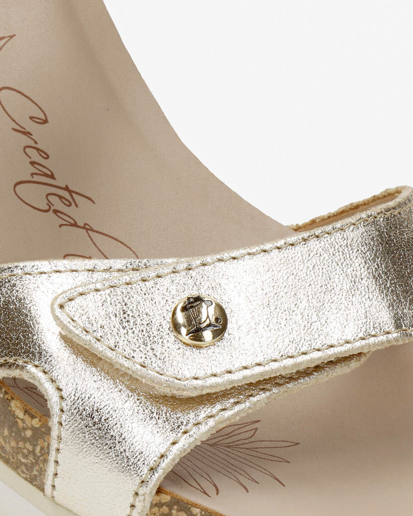 Julia Shine sandalias de piel con forro interior de piel. oro