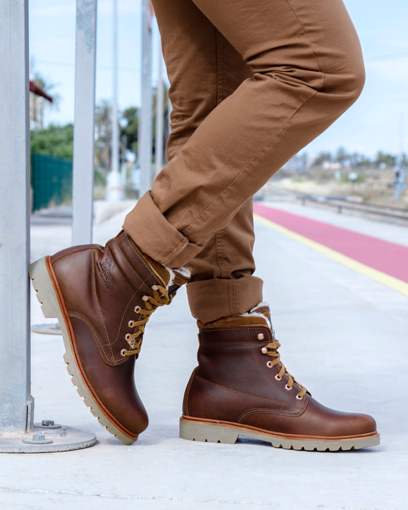 P03 Aviator botas de piel con forro interior de algodón. cuero