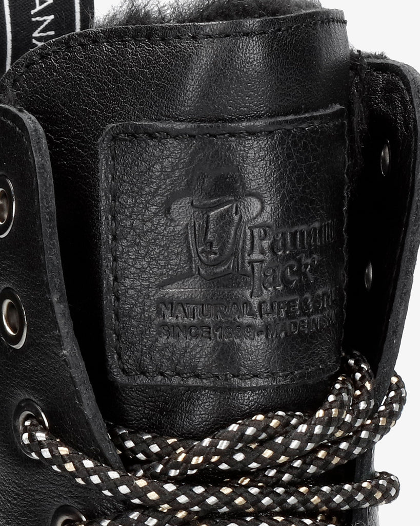 Padma botas de piel con forro interior de pelo. negro