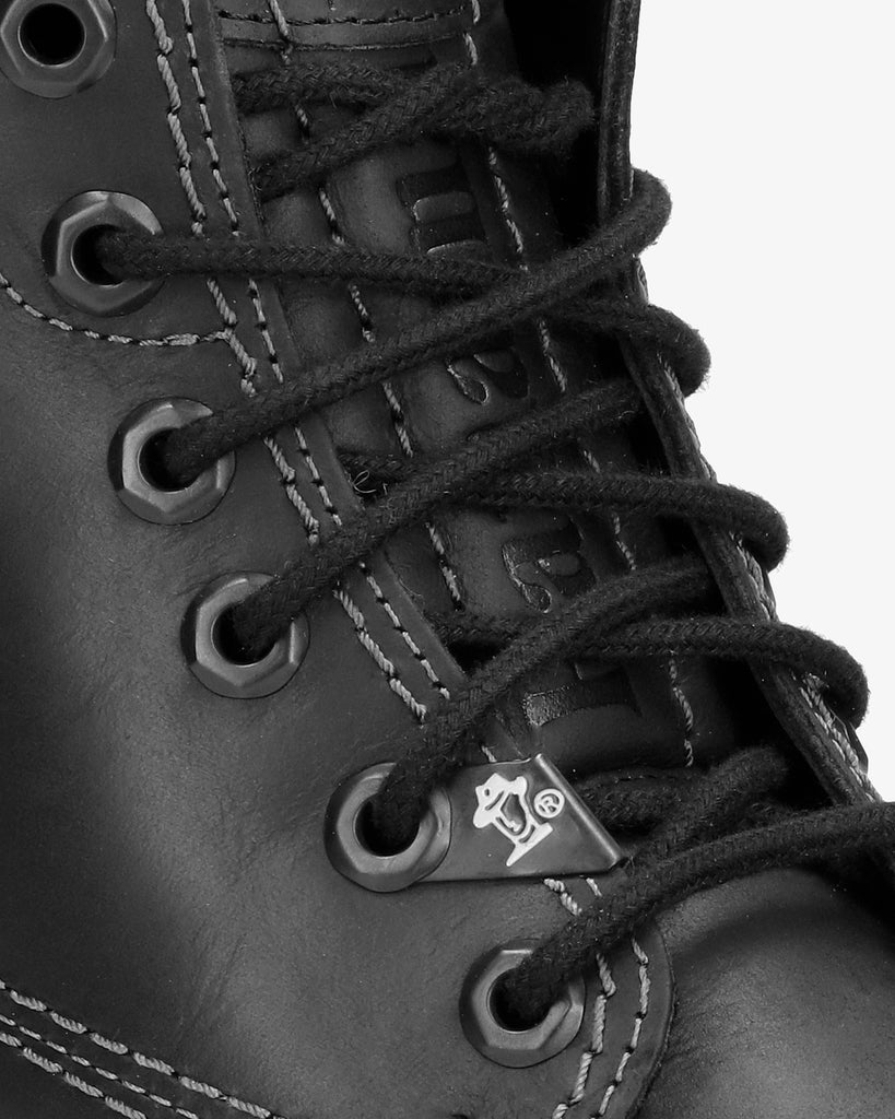 Panama 03 botas de piel con forro interior de piel. negro