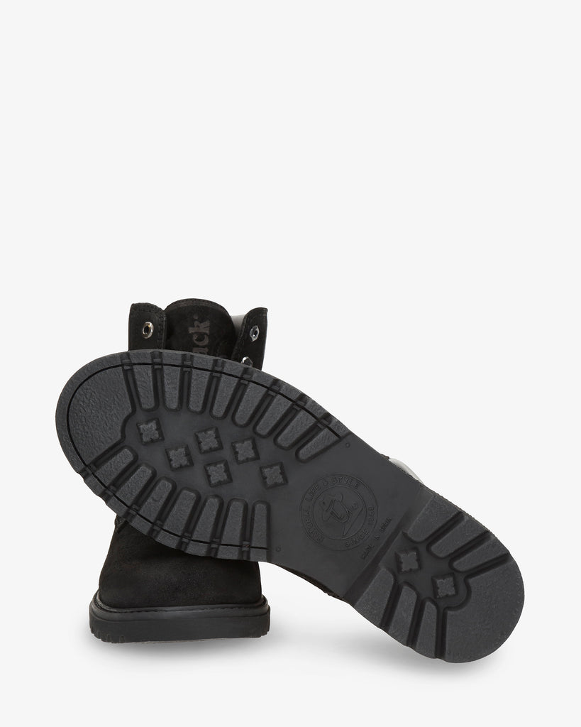 Panama 03 botas de piel con forro interior de piel. negro