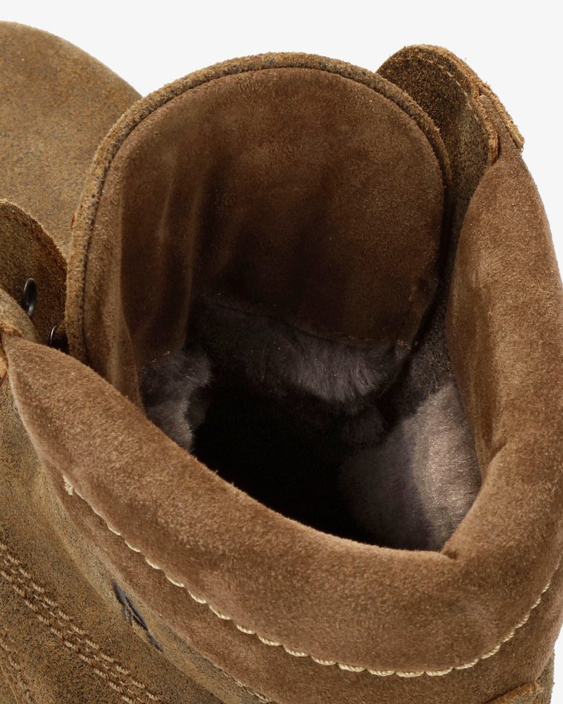 Panama 03 Igloo botas de piel con forro interior de pelo natural. marron