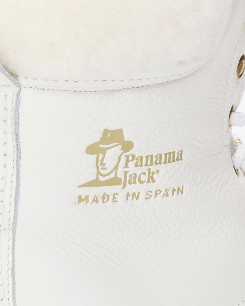 Panama 03 Igloo Trav botas de piel con forro interior de pelo natural. blanco