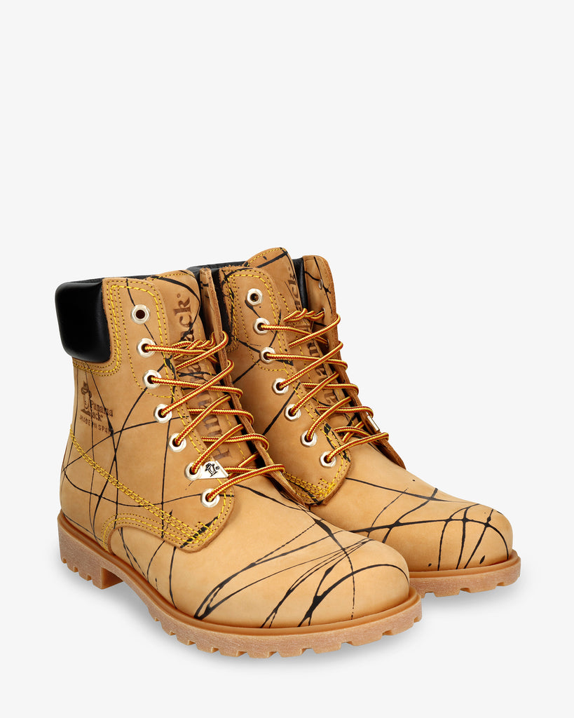 Panama 03 Ink botas de piel con forro interior de piel. vintage