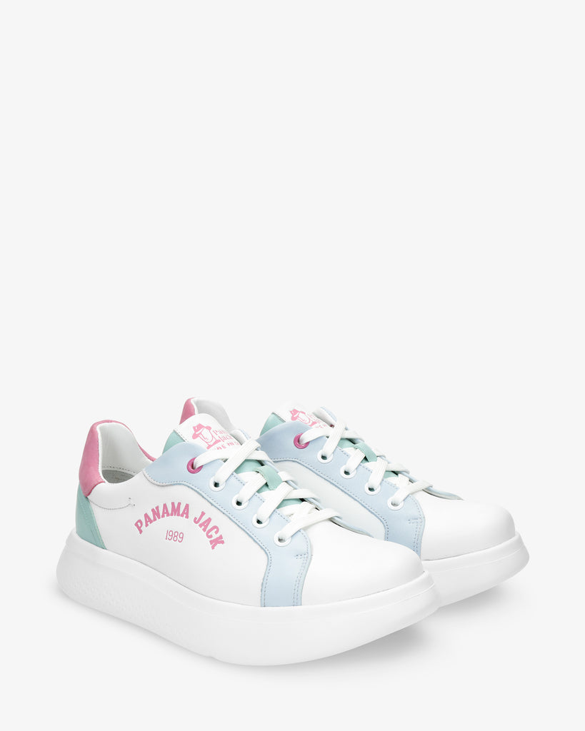 Yarely sneakers de piel con forro interior de piel. blanco