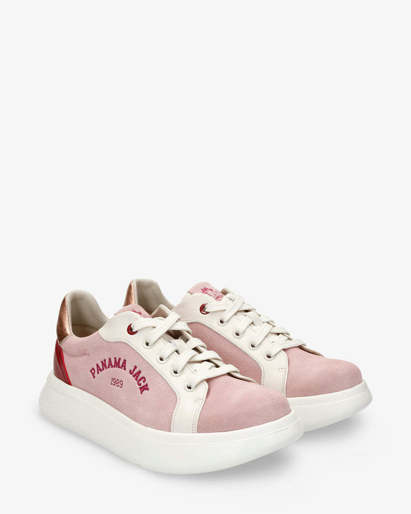 Yarely sneakers de piel con forro interior de piel. rosa