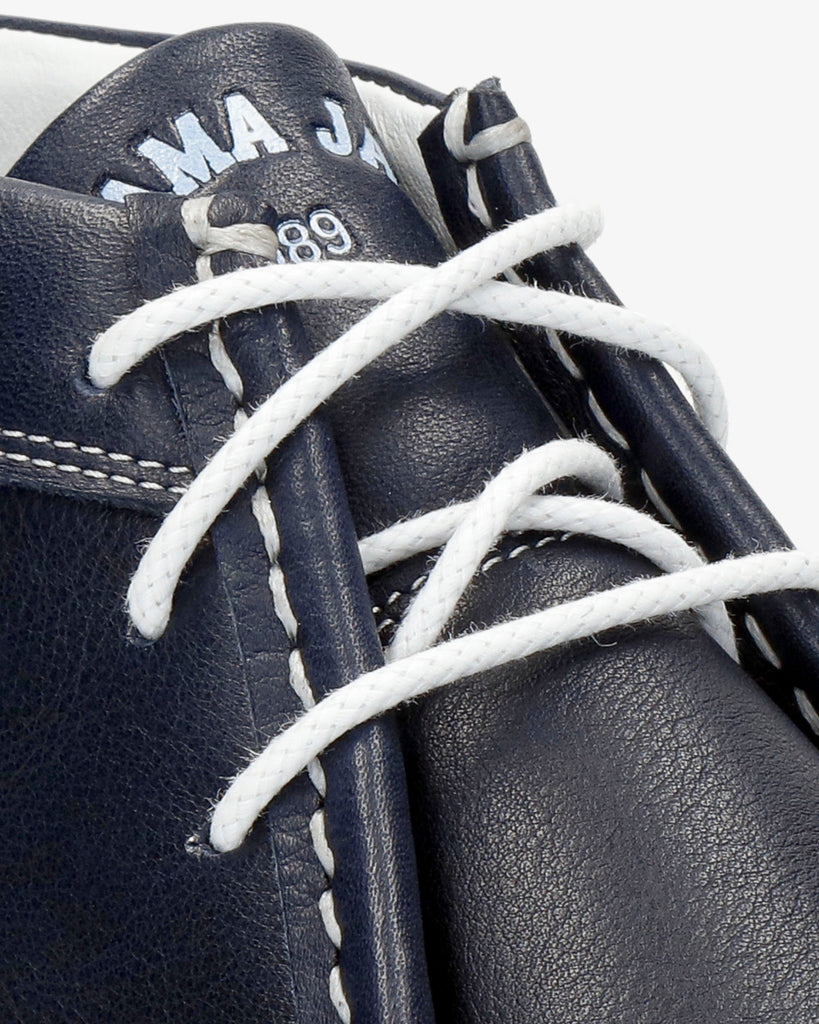 Yulen botines de piel con forro interior de piel. marino