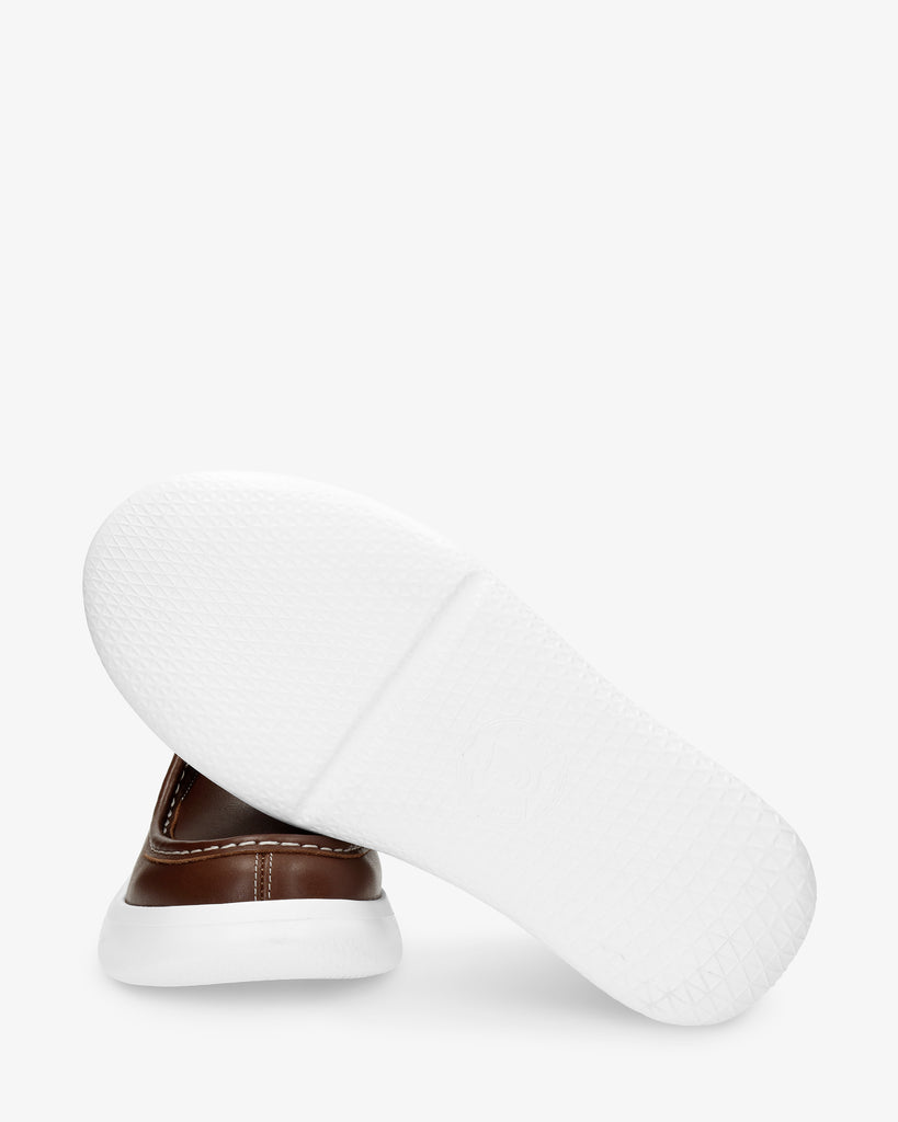 Yulen botines de piel con forro interior de piel. castaño