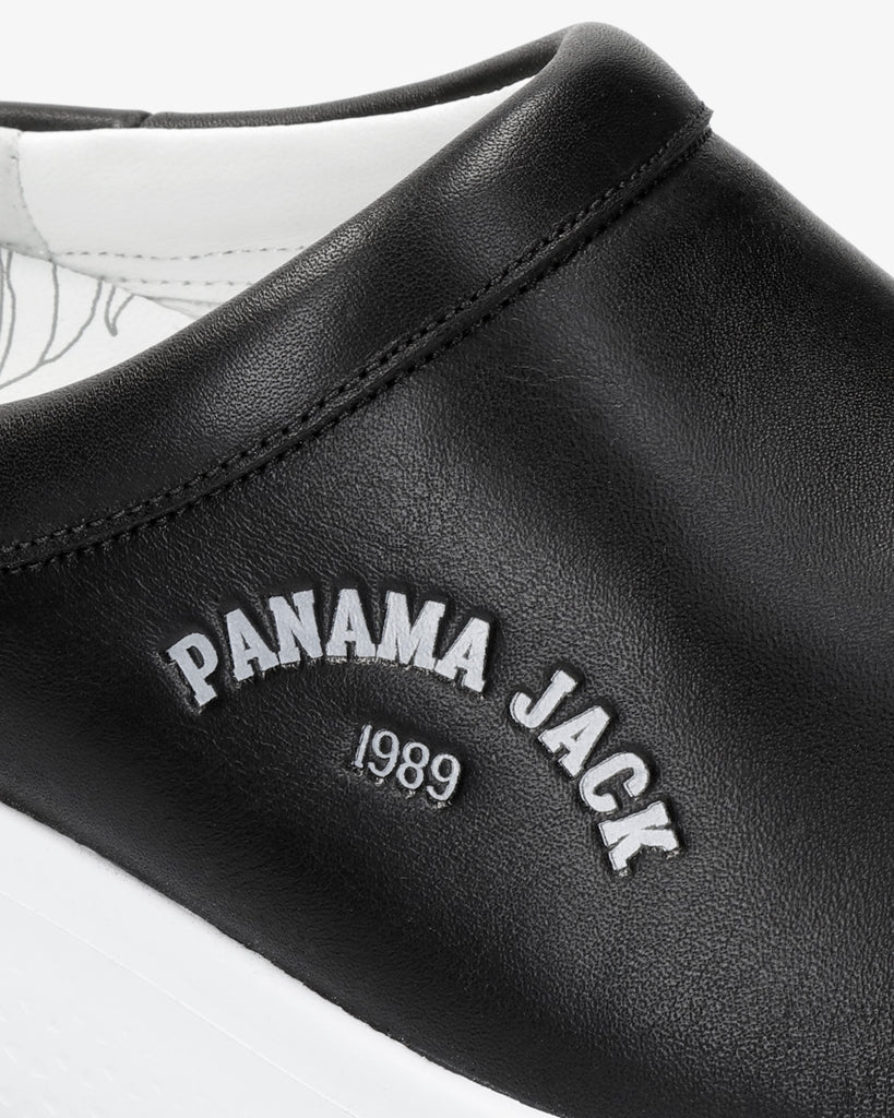 Yuri zueco de piel con forro interior de piel. negro